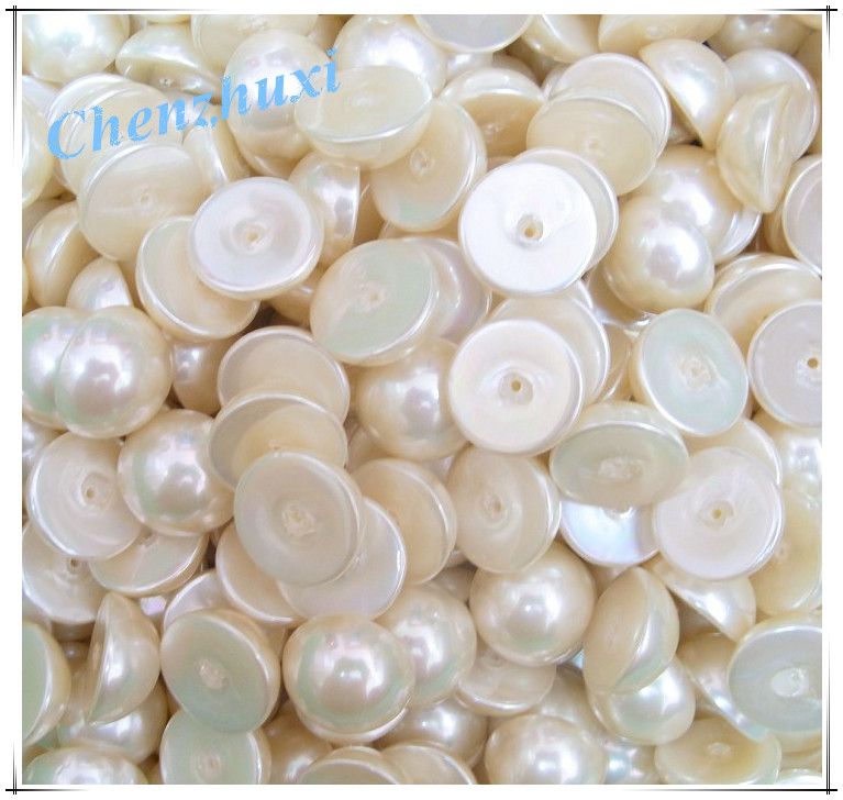 7-18mm high luster glass half cut pearls