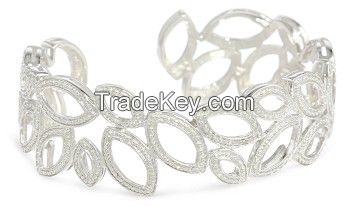 Diamond 14K Gold Certified Cuff Bracelet