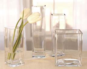 Square Glass Vases