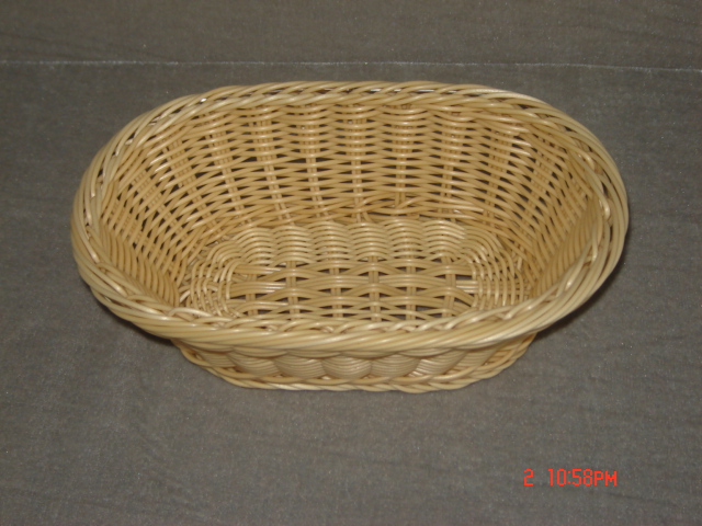 solid archaized rattan basket
