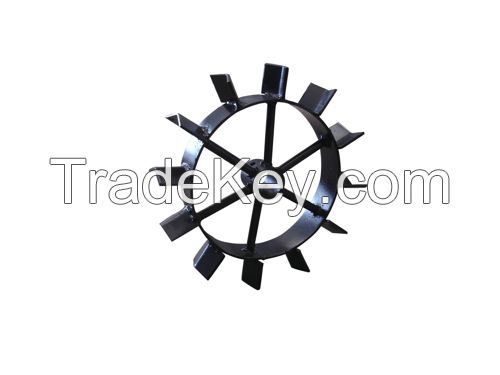 Traveling wheel for earthing up 01