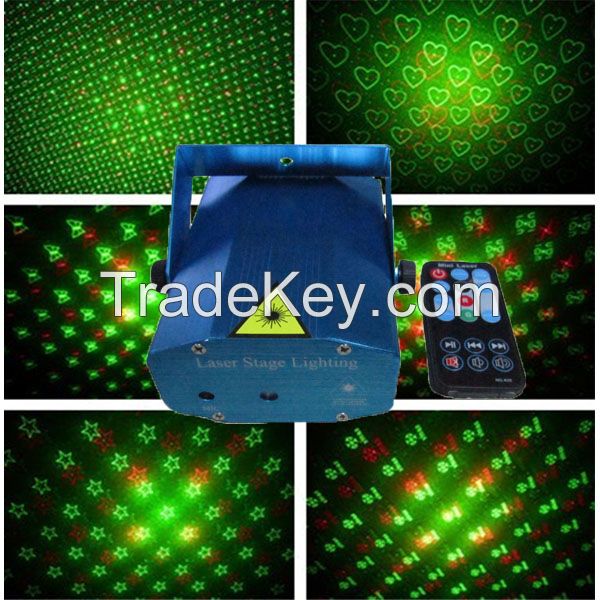 6 in 1 pattern effect mini laser light RG disco laser light multifunction effect with remoted control