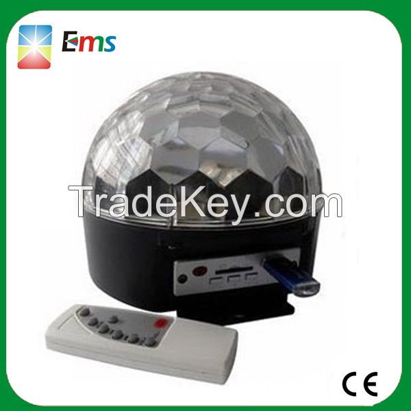 High quality China factory price rgb led magic ball light disco light with MP3 2015