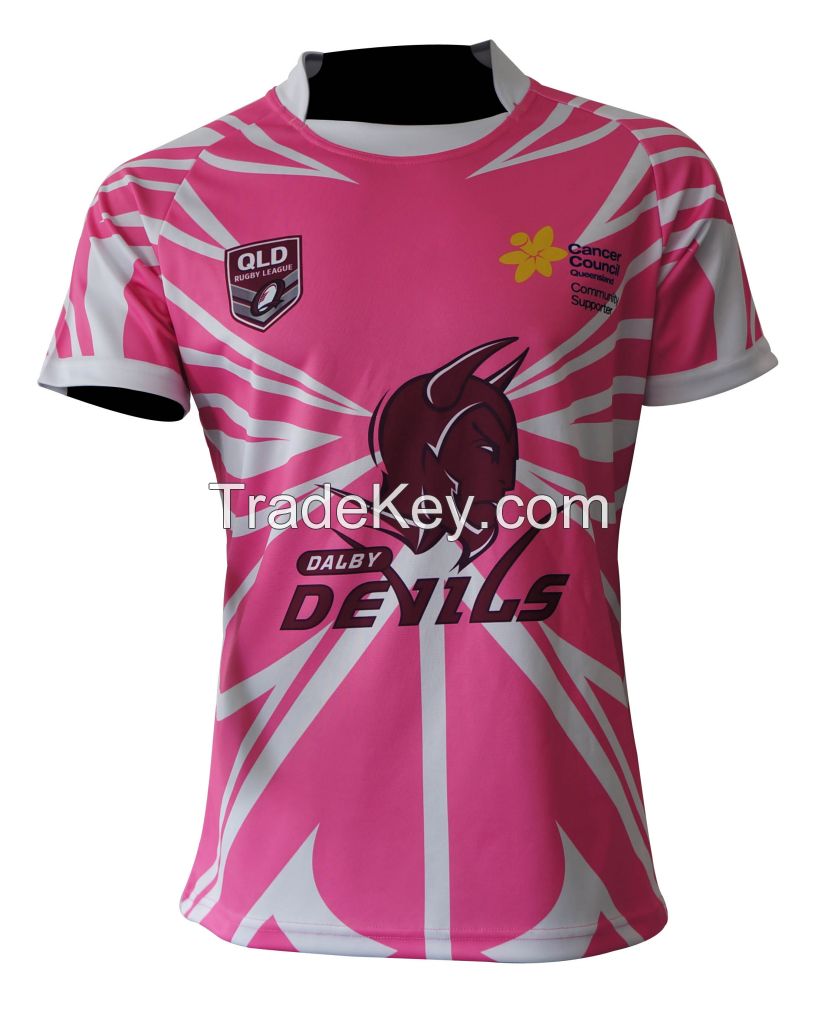 Women's Sublimation Performnce Rugby Jersey