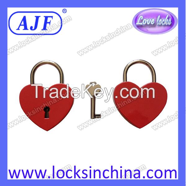 AJF 2015 newly arrived rose red lover heart lock for lovers