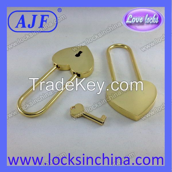 AJF Newest Hot Selling Metal Big Working Heart love padlock