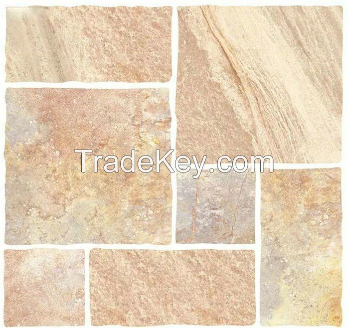 light color sguare glazed grid tiles for exterior floor