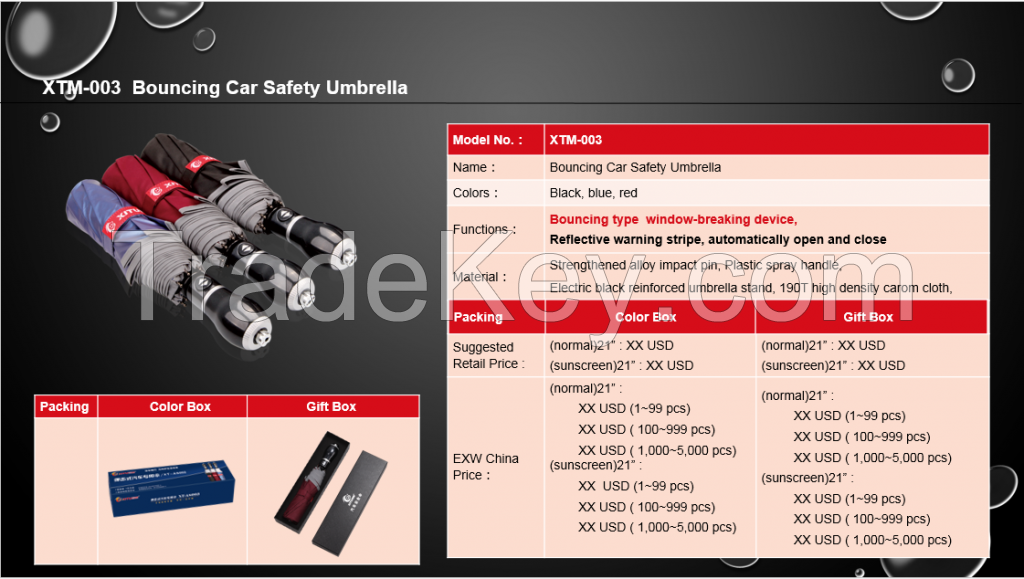 XTM-003  Bouncing Car Safety Umbrella