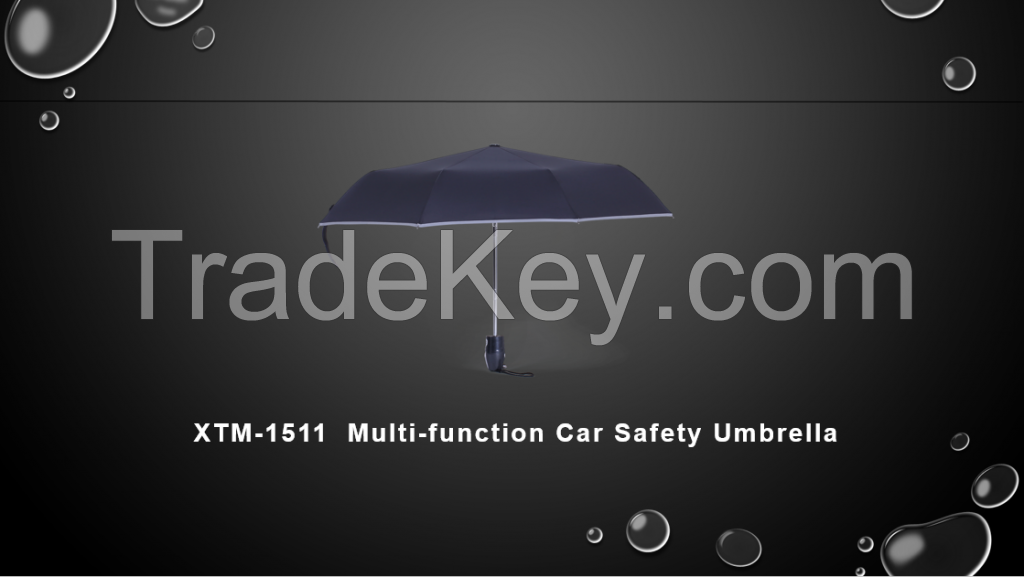 XTM-1511  Multi-function Car Safety Umbrella