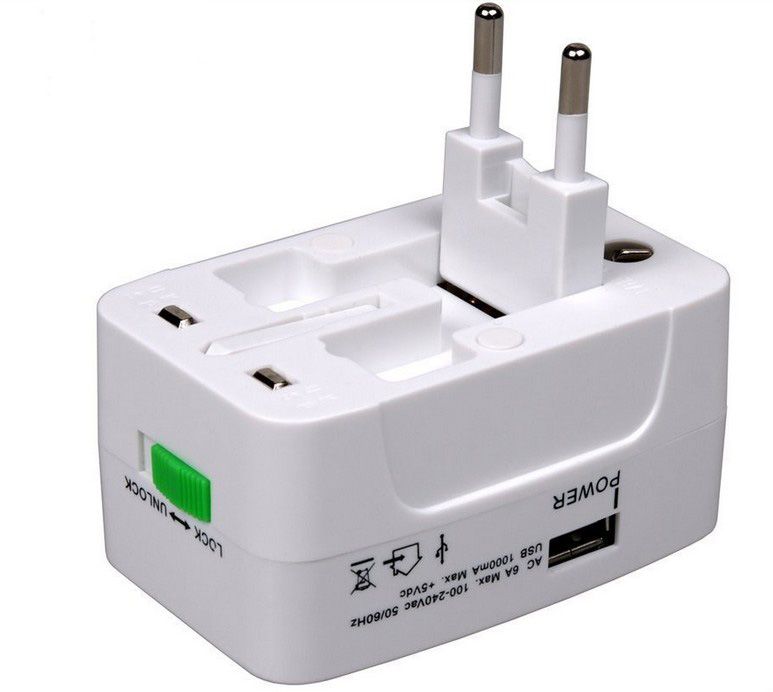 All In One Electric Plug Power Socket Adapter International Travel adapter Universal Travel Power Charger Converter EU UK US AU