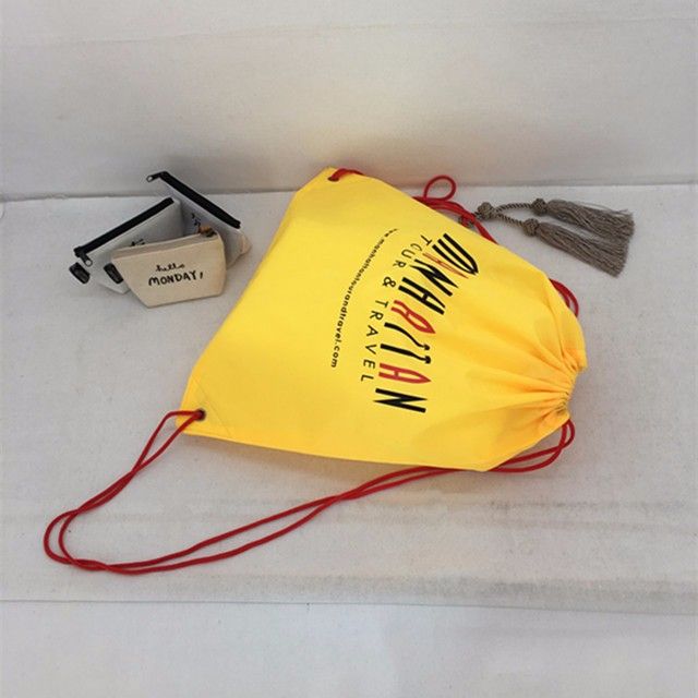 Eco-friendly Polyester Shoulders Drawstring Bag