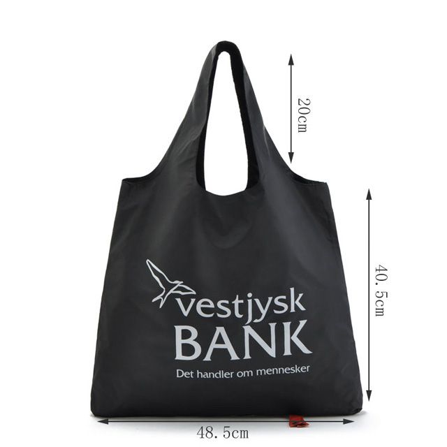 Professional OEM Cheap Polyester Folding Grocery Bag with Snap