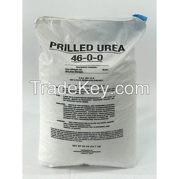 N46 Urea 46% Nitrogen Fertilizer CAS No. 57-13-6 Prilled / Granular