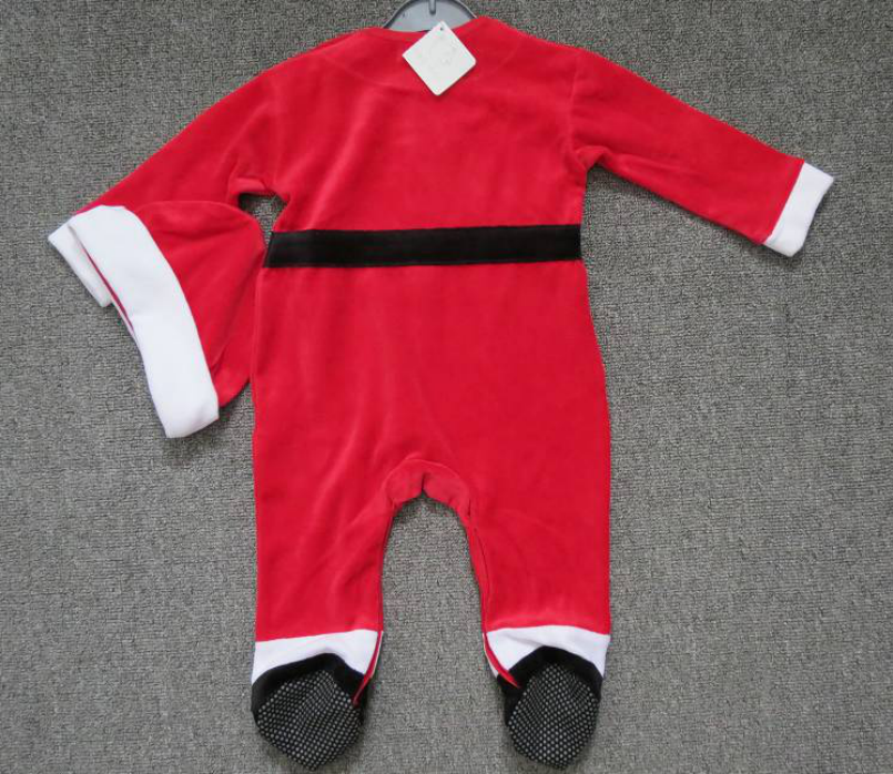 early days brand stock available, 12,581pcs Infants velvet Xmas footie romper with hat+dress TC3-331