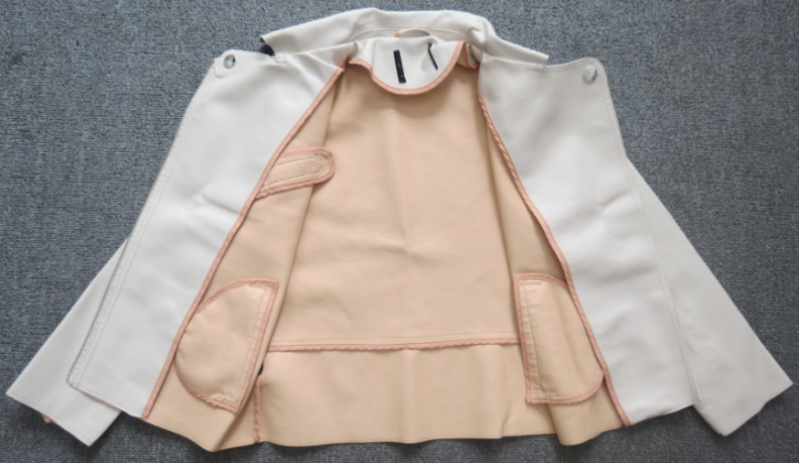 16, 221pcs Girls Oblique Zipper PU Jacket TC3-379