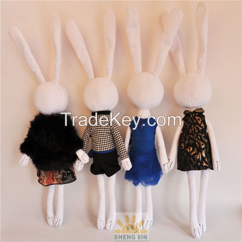 Rabbit Fashion Soft Stuffed animal Toys Baby Gifts