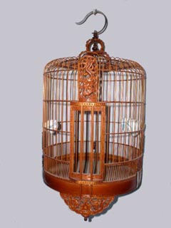 Suspended bamboo bird pet parrot cages