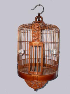 Suspended bird cages