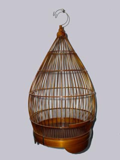 Suspended bird cages