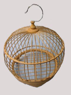 Suspended bird cages