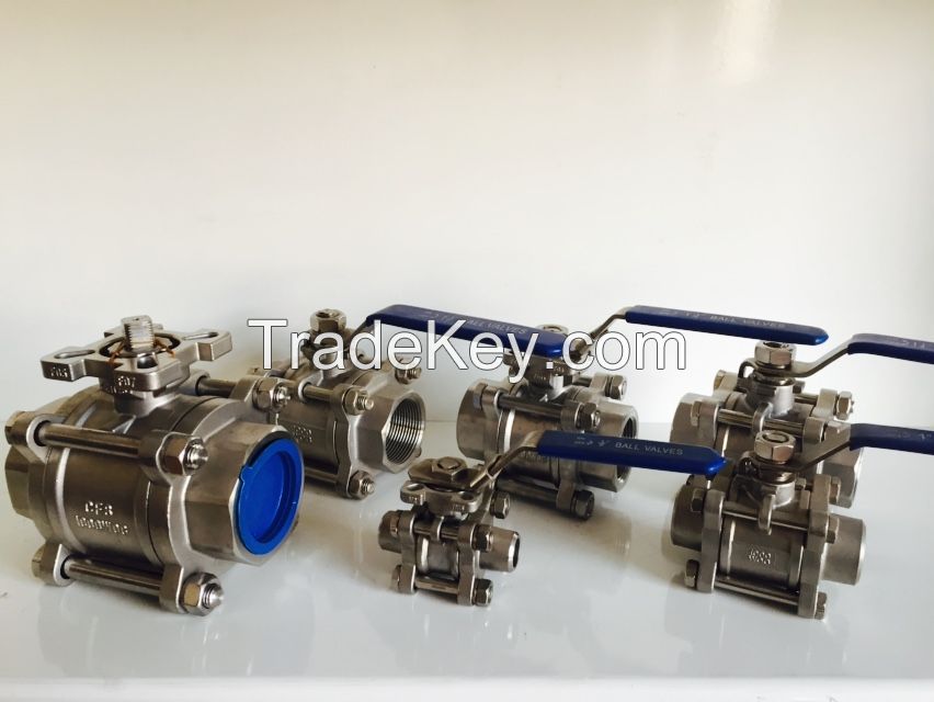 1PC/2PC/3PC stainless steel thread ball valve with 1000PSI