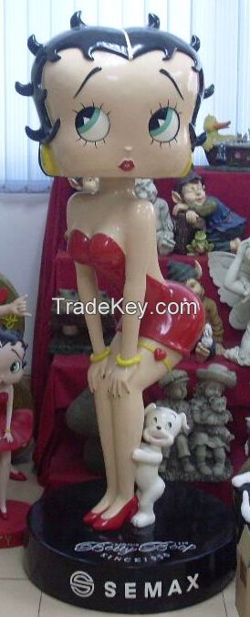 Animation lovely action betty boop resin crafts