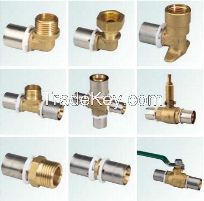 Brass Press Fittings for PEX Pipe