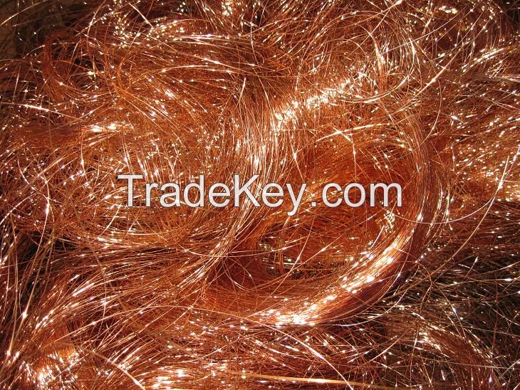 Cable wire and Red copper wire scrap 99.99%