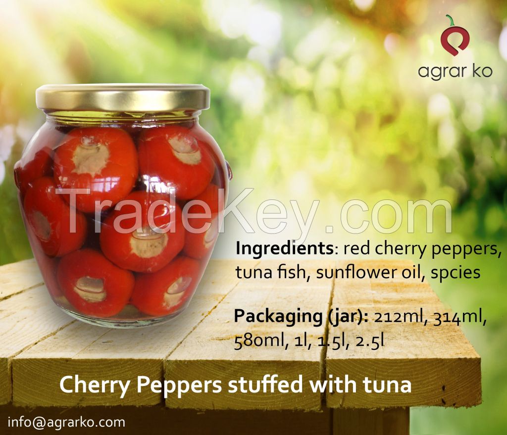 Cherry Peppers stuffed with Cheese or Tunafish 