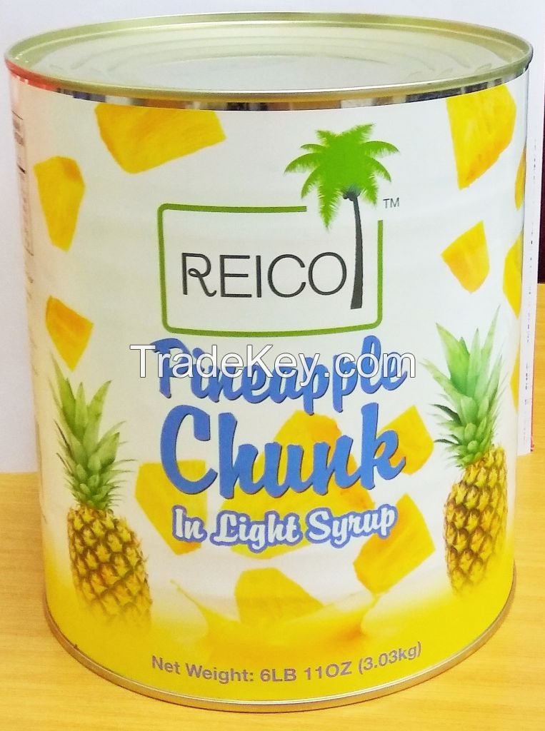Reico Canned  Pineapple Chunks in Light Syrup