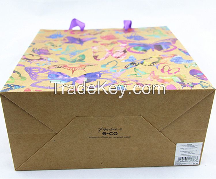 Accept Custom Order and Offset Printing Surface Handling brown paper bags