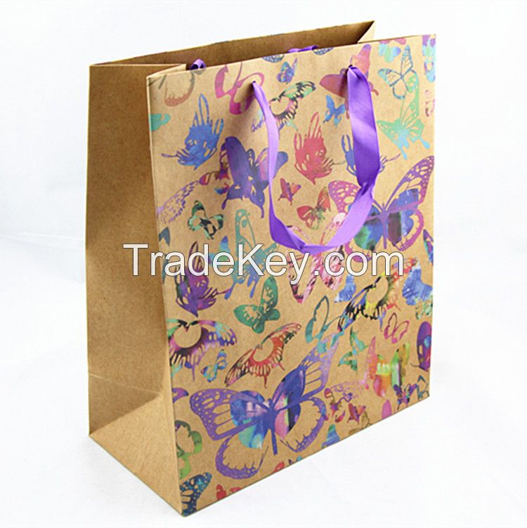 Accept Custom Order and Offset Printing Surface Handling brown paper bags