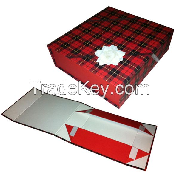 high quality Foldable gift paper box with magntic