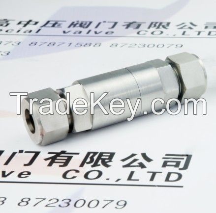 stainless steel tube end check valve