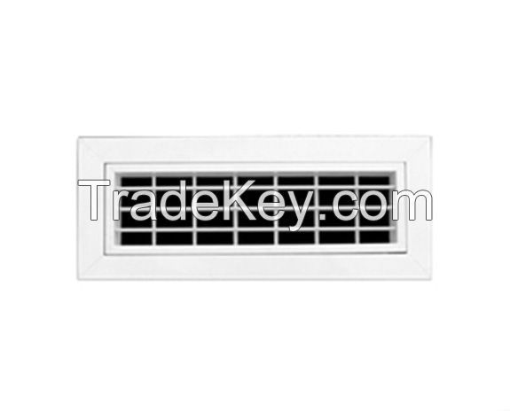 Double deflections aluminum grille