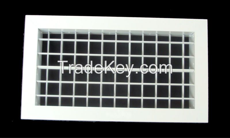 Double deflection air grille for ventilation