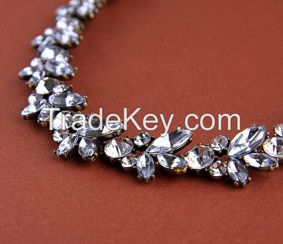 Alloy Acrylic Gemstone Necklace Man Diamond necklace