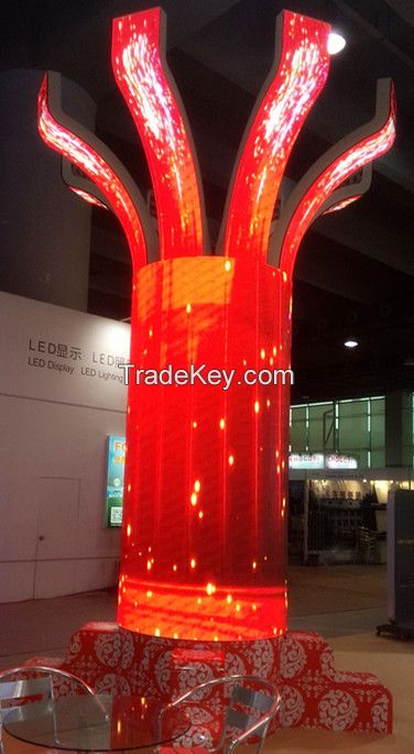 P6.67 flexible soft full color led display indoor advertising