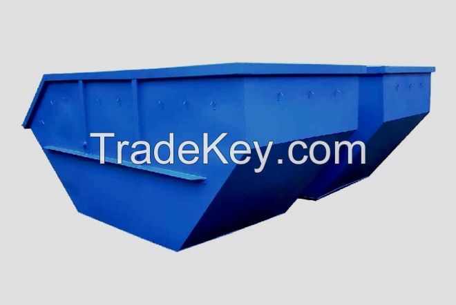 Steel container of open type for the collection of construction, bulky waste and other materials
