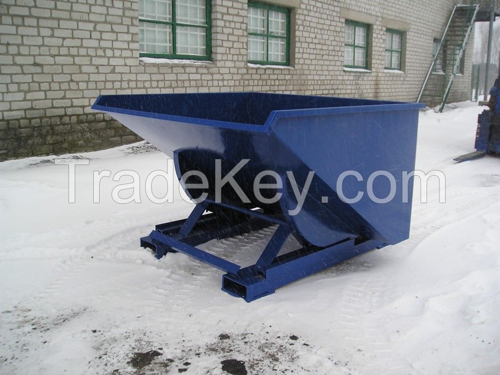 Steel tilting containers Ãï¿½P 07 (for forklift or on wheels)