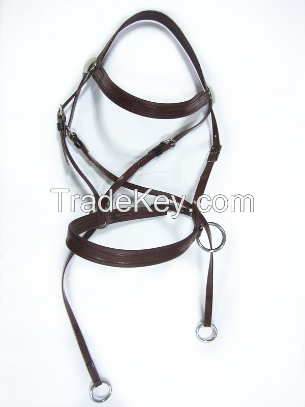 Bitless pvc horse bridle and rein