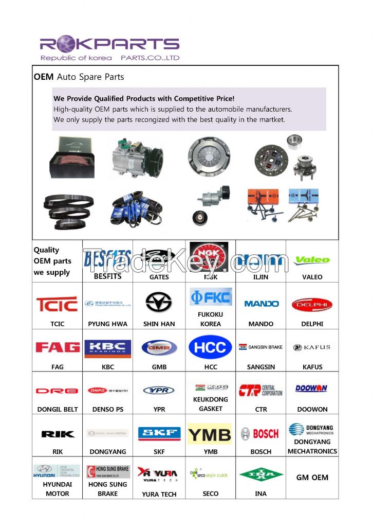 Korean Spare Auto Parts - OEM