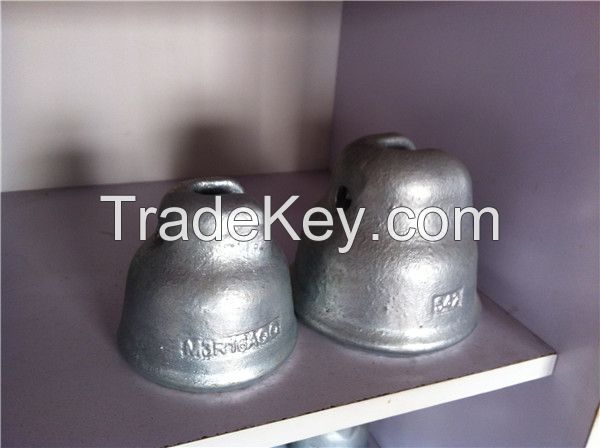 Ductile iron porcelain insulator caps socket type