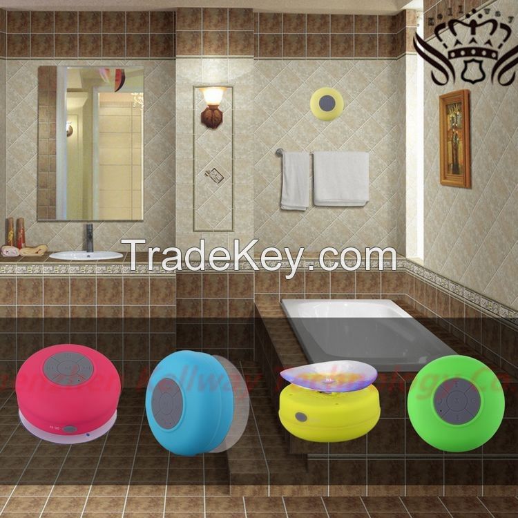 Portable waterproof Wireless Bluetooth shower Speaker with mic mini loudspeakers music car speakers sound box boombox for phone