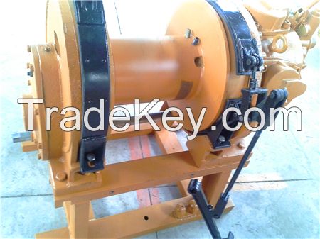 Chinese pneumatic tugger with hand brake and disk brake air winch ,wire rope guider 5 ton pneumatic tugger pneumatic winch