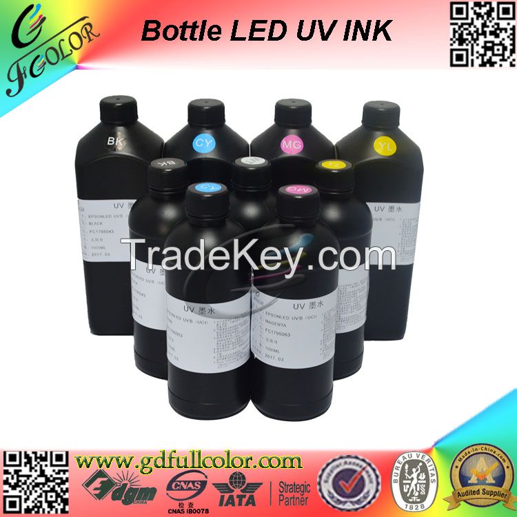 Fast Curing Flatbed Printer LED UV Curable Ink for Epsond DX5 UV Ink Price