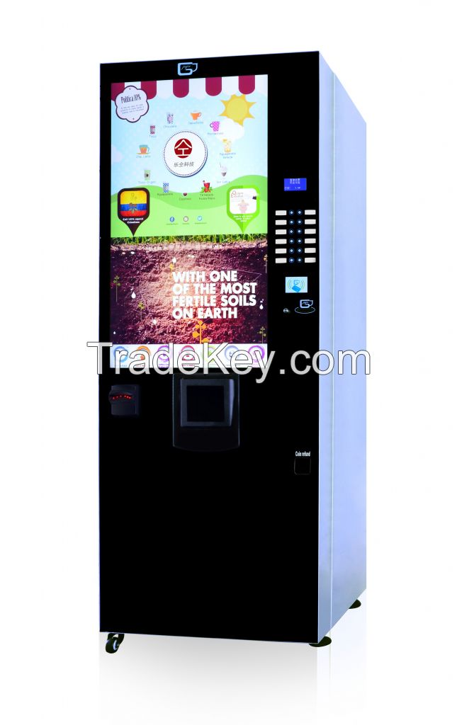Automatic Ice and hot coffee vending machine ; automatic vending machine