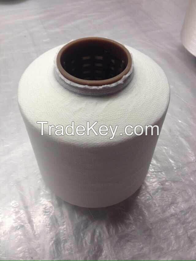 Polyester high tenacity thread raw white of 150D/3 on dyed tube