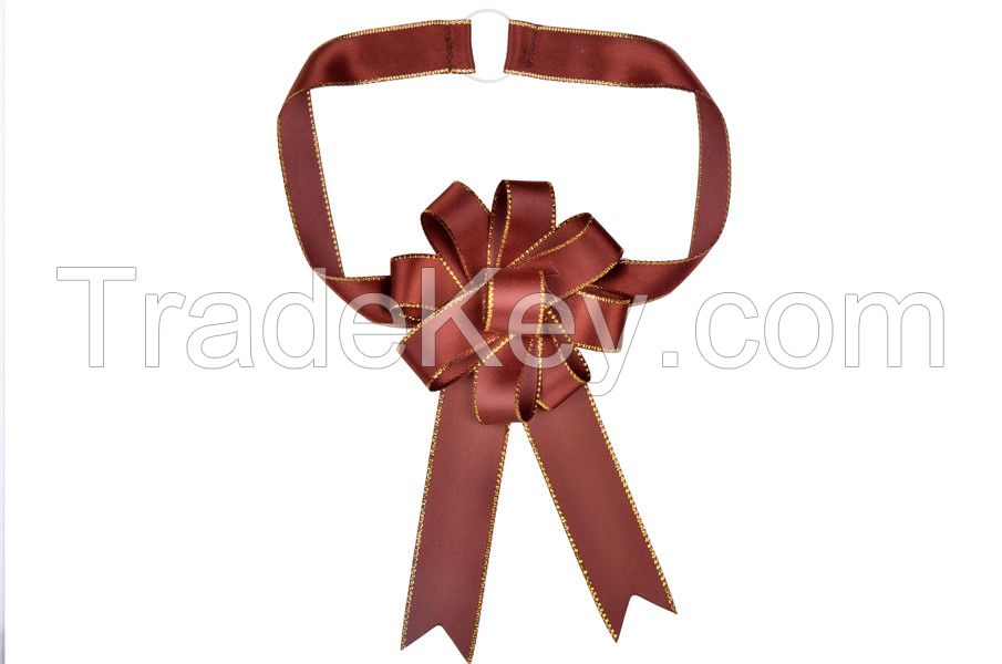 Satin Ribbon Bow Pre-made Bow with Stretch Loop