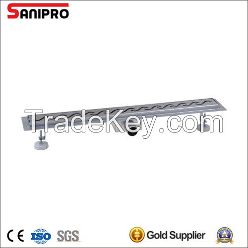 Smart stainless steel shower linear floor electro polish drain